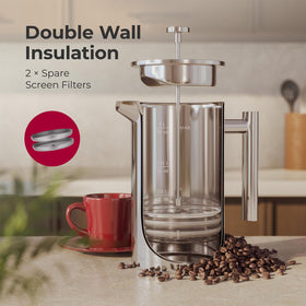 MuellerLiving stainless steel body close-up shows rust-free construction.