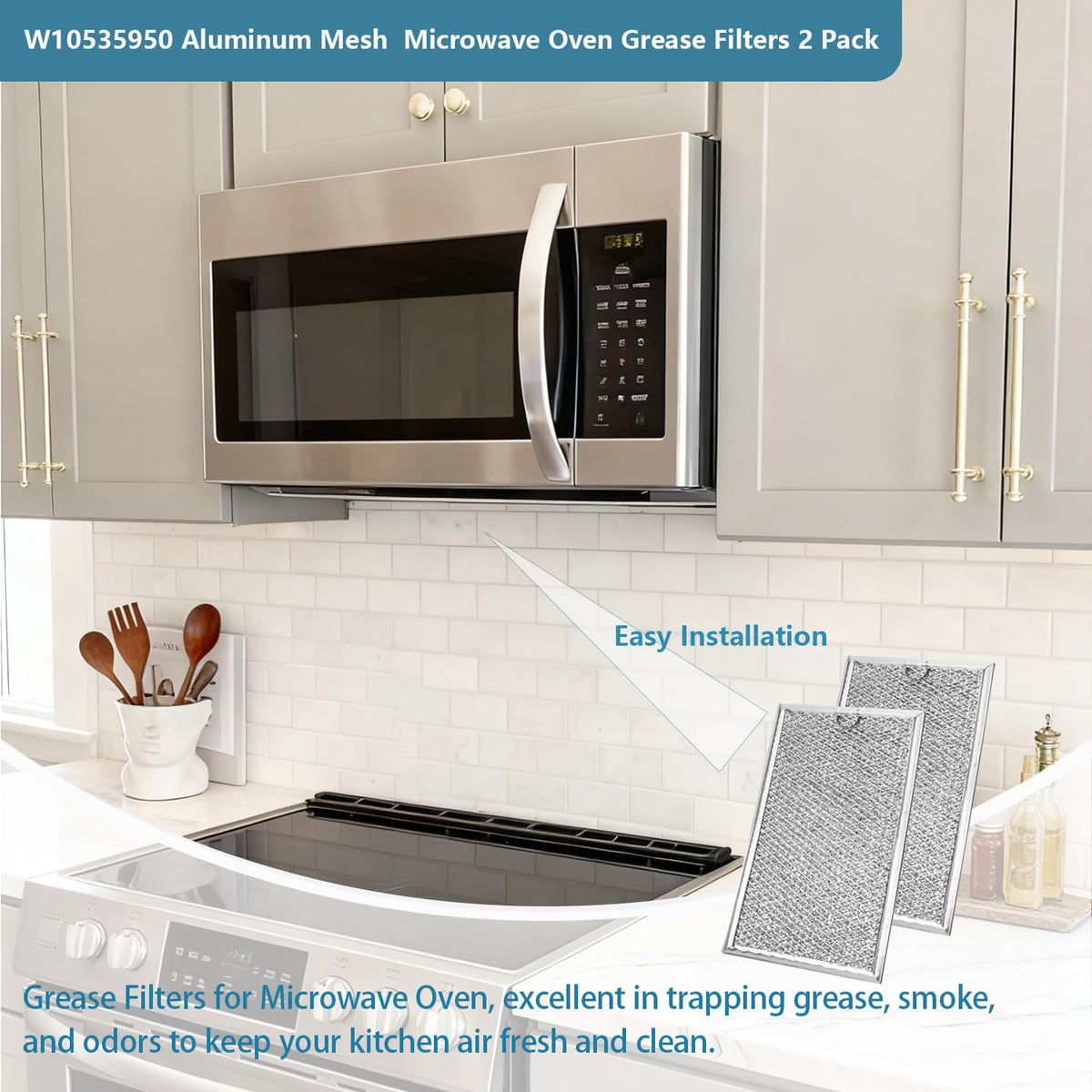 MUEYTE kitchen air improvement angle illustrating cleaner microwave interior