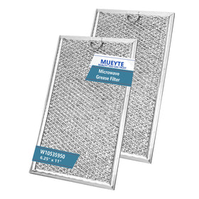 MUEYTE microwave grease filter close-up showing durable aluminum mesh for grease capture