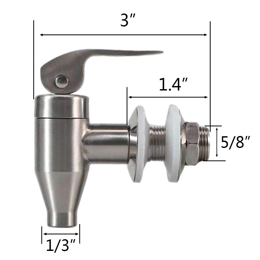 MUGLIO 304-grade stainless faucet ensures safe, lead-free beverage service