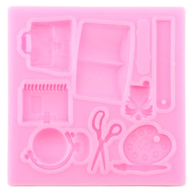 Mujiang back-to-school mold versatile uses across fondant, jelly, wax, and resin crafts.