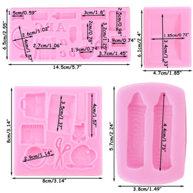 Mujiang book silicone mold detail with school-book shape for elegant cake toppers.
