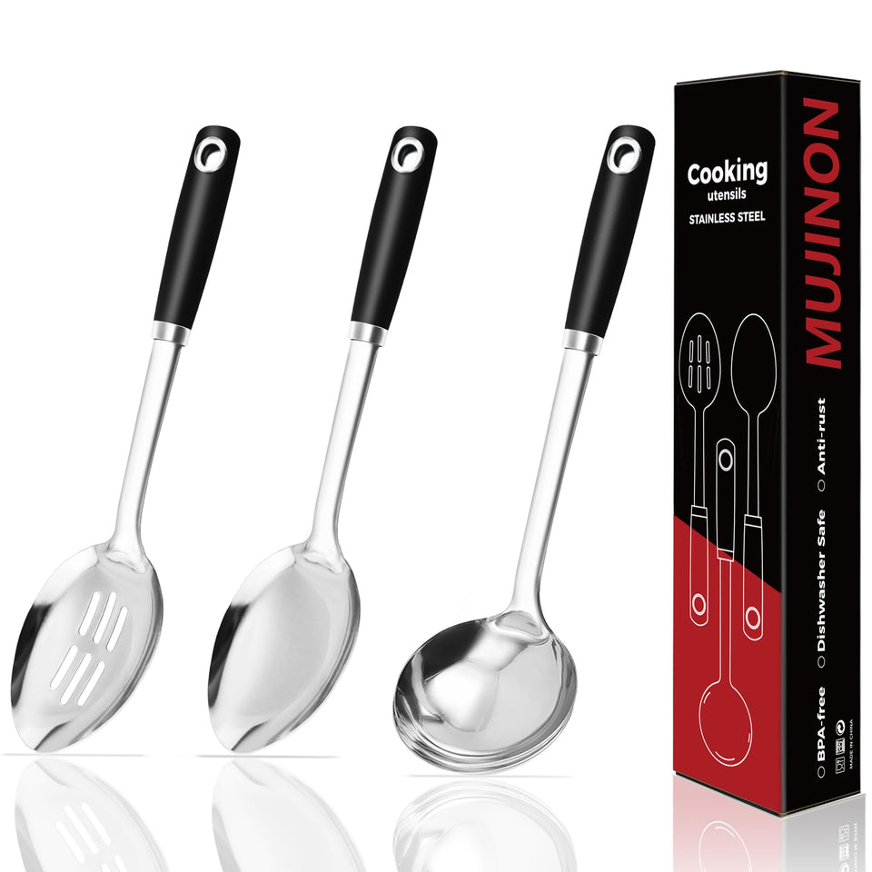 MUJINON 14-in large serving spoon for buffet serving and portions