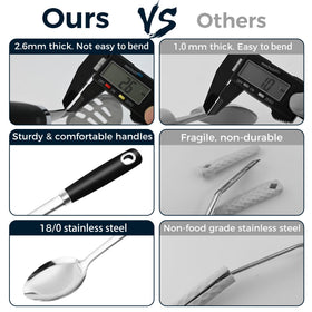 MUJINON slotted spoon for draining pasta and vegetables efficiently