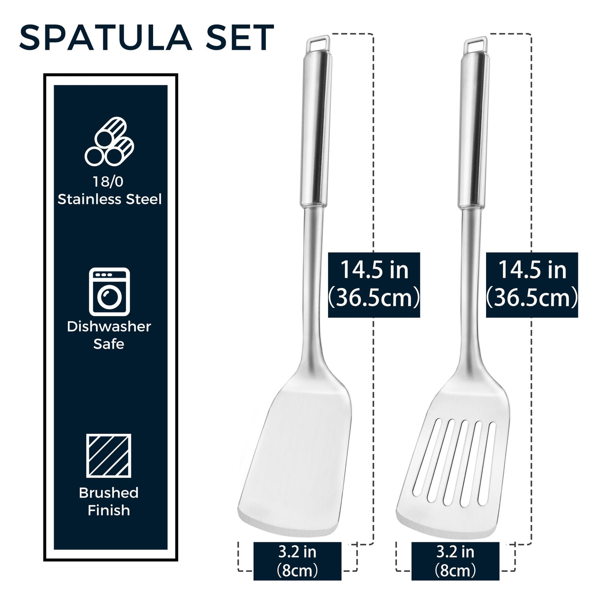 MUJINON spatulas demonstrated for easy cleanup in dishwasher-safe design.