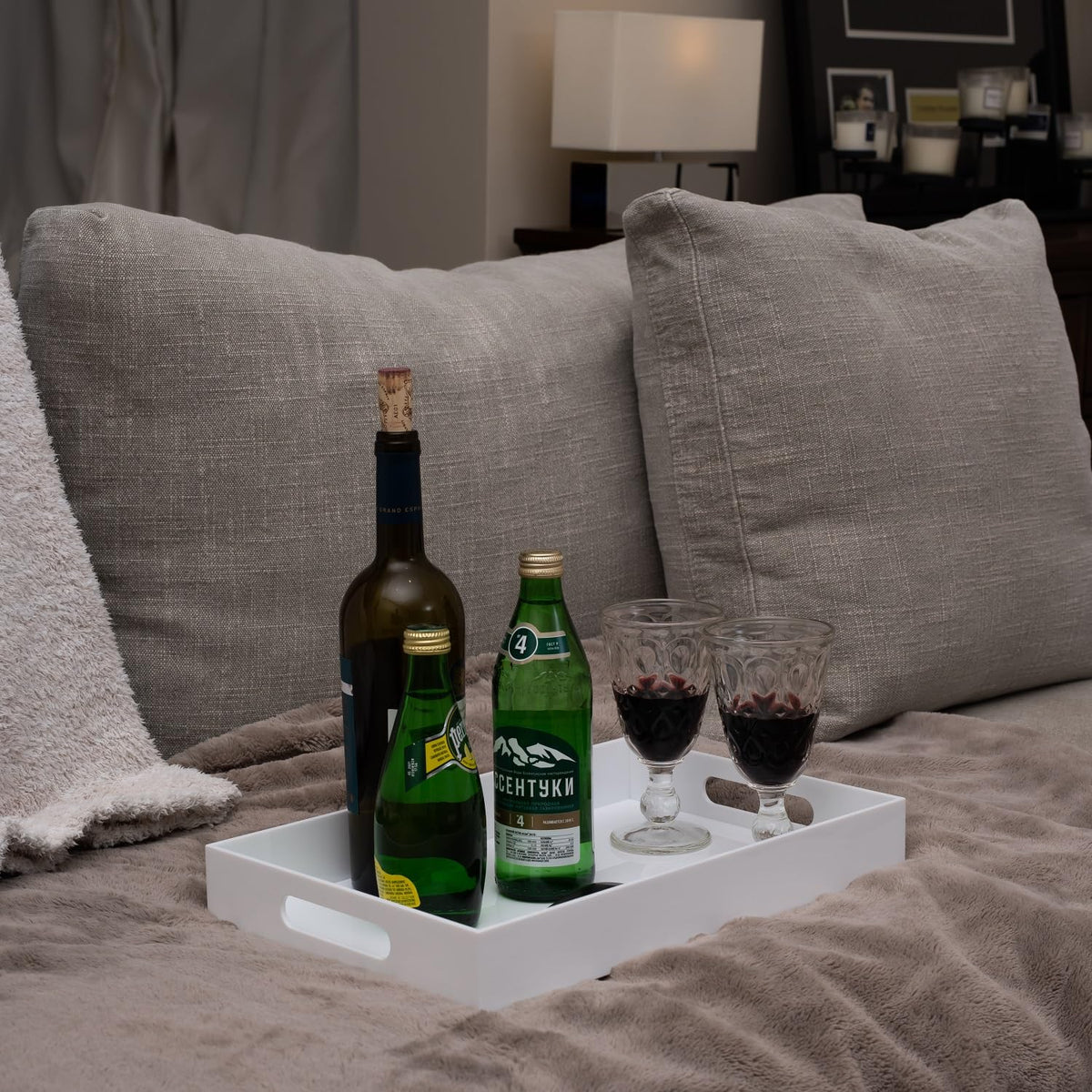 MUKEEN bedside tray ideal for overnight coffee or snacks in bed