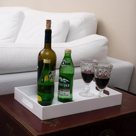 MUKEEN coffee table tray elevates living room serving and presentation