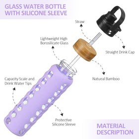 MUKOKO glass bottle with silicone sleeve for secure grip