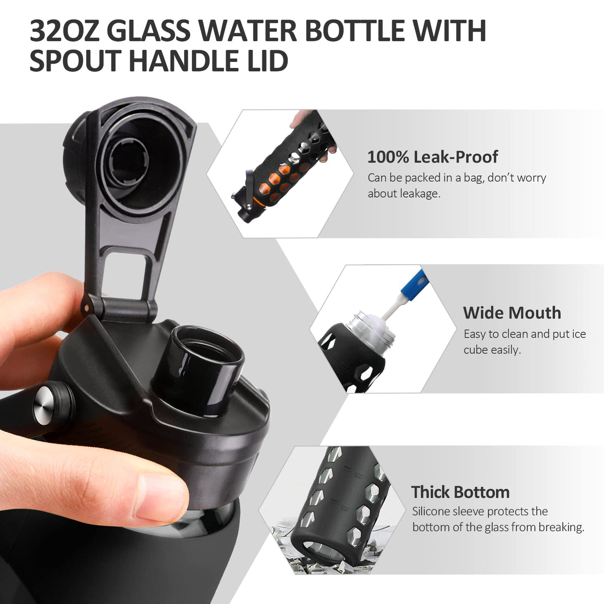 MUKOKO wide-mouth design enabling easy cleaning and filling with cold or hot drinks.