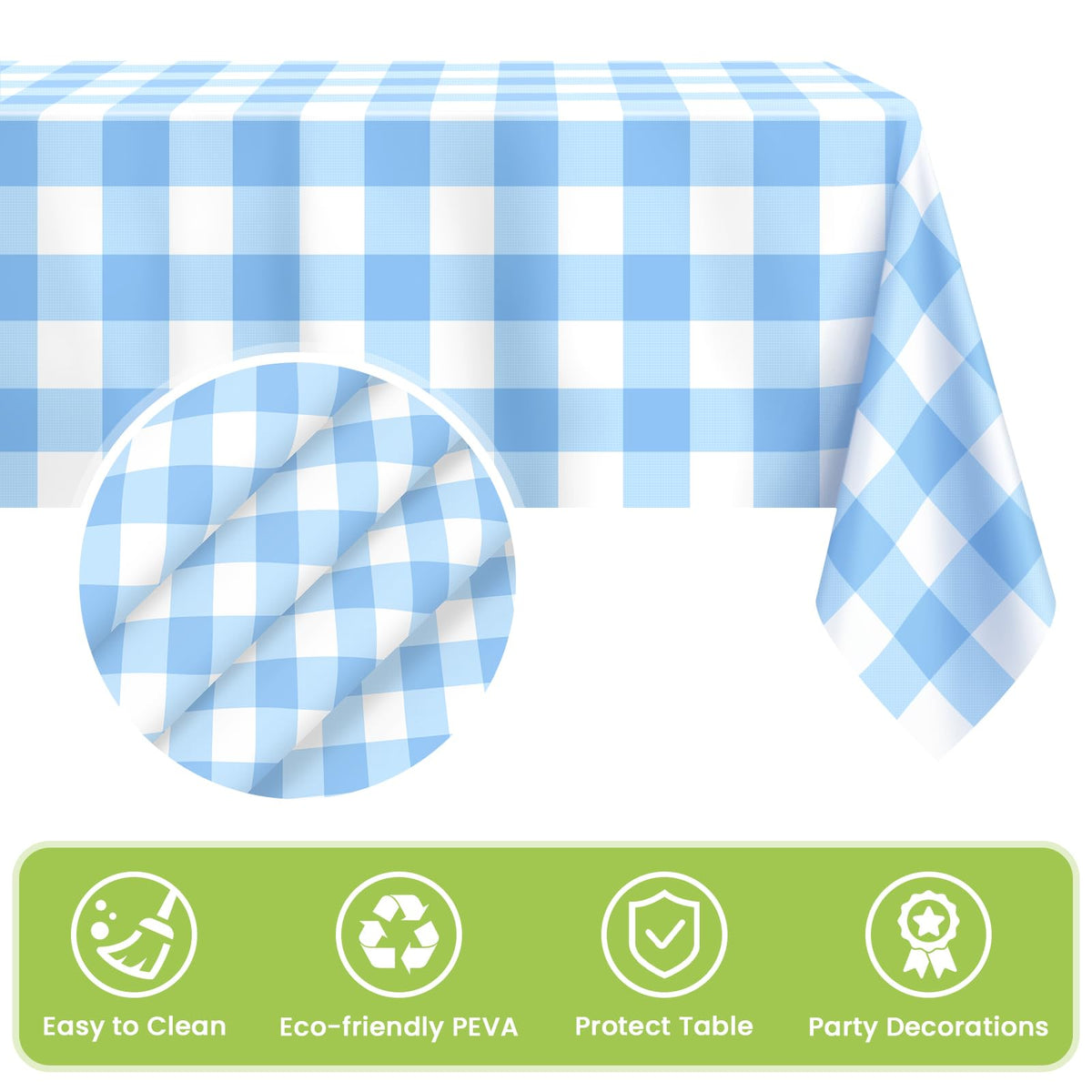 Mulbozy easy-clean party tablecloth keeps tables tidy during celebrations