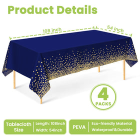 Mulbozy tablecloth as festive party decor with gold dots