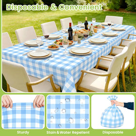Mulbozy outdoor picnic table cover adds festive style and stain protection