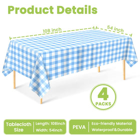 Mulbozy plastic PEVA tablecloth for quick setup and cleanup after meals