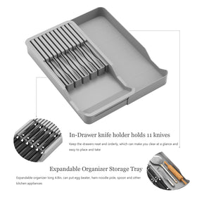 Mulikeer BPA-free plastic knife tray for durable, safe kitchen organization.