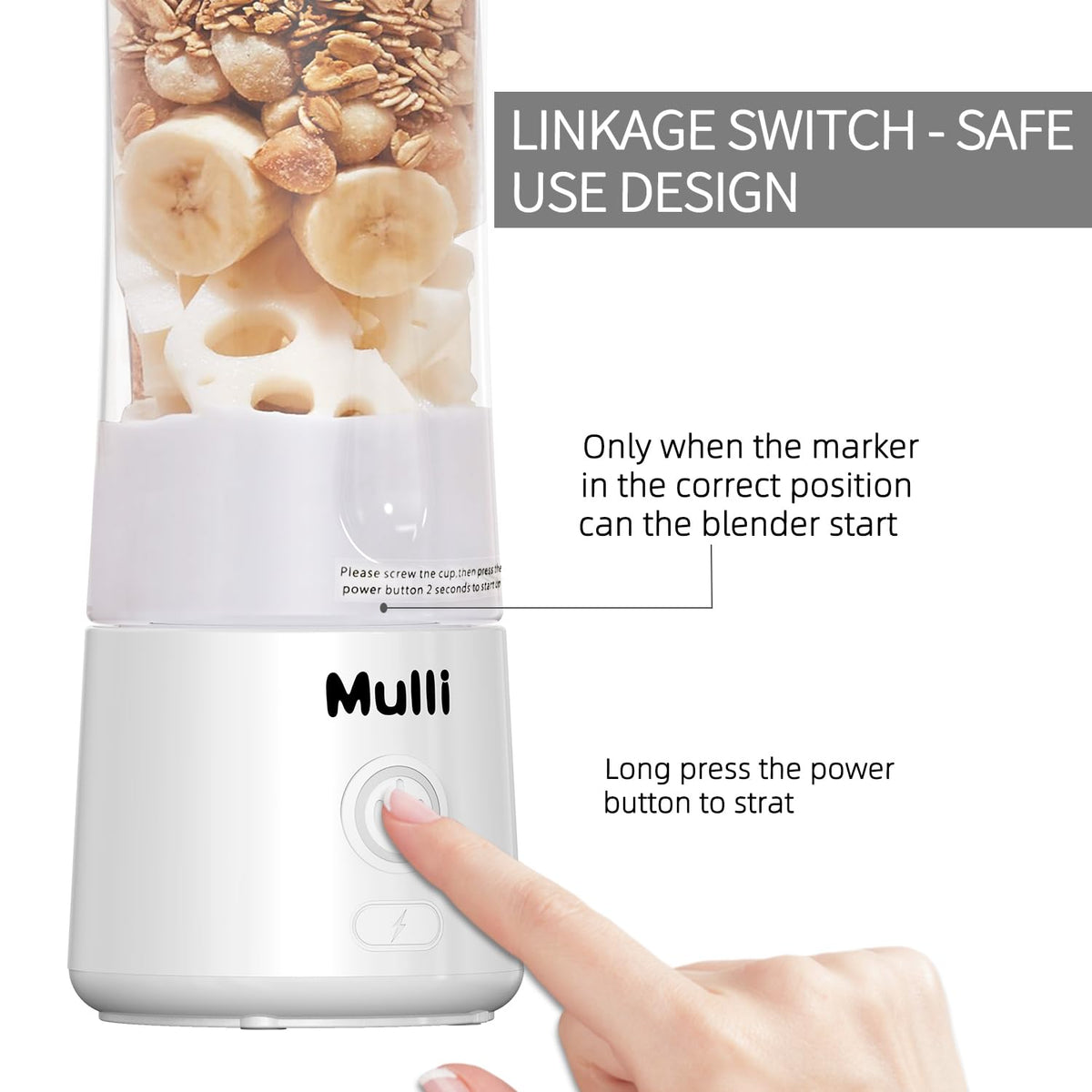 Mulli portable blender in travel bag, ready for on-the-go smoothies