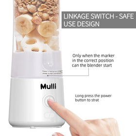 Mulli portable blender in travel bag, ready for on-the-go smoothies