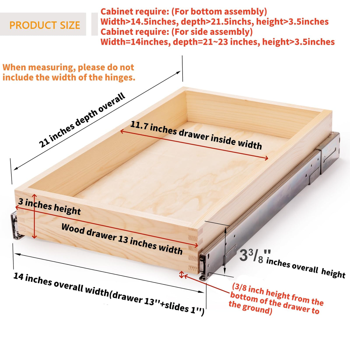 Mulush kitchen cabinet organizer drawer for efficient under-sink storage