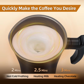 MUMAO Milk Frother stainless steel interior ensures smooth cleaning