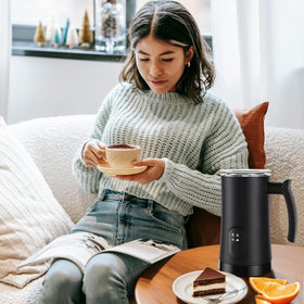 MUMAO Milk Frother hot chocolate mode creates rich cocoa beverages