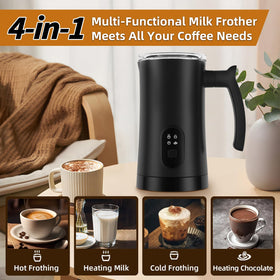 MUMAO Milk Frother hot foam function for velvety latte textures