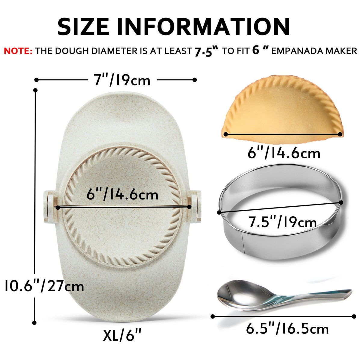 MUMSUNG dough cutter and stuffing spoon for clean filling prep.