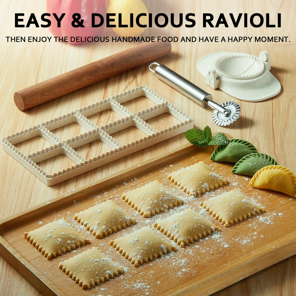 MUMSUNG Ravioli Mold Edge design enables clean releases and neat edges.