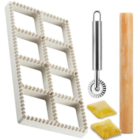 MUMSUNG ravioli press mold square-cut forming uniform shapes.