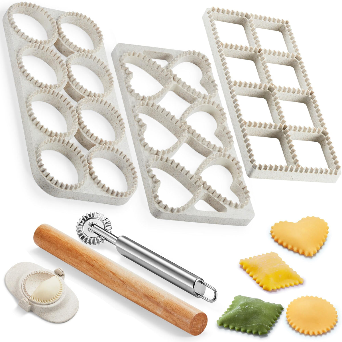MUMSUNG round ravioli press for quick, uniform shapes.