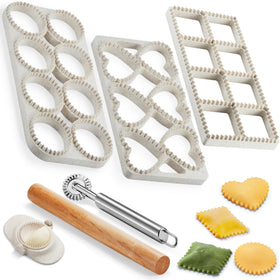 MUMSUNG round ravioli press for quick, uniform shapes.