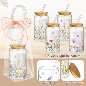 Mumufy coquette bow glass with straw for charming serving
