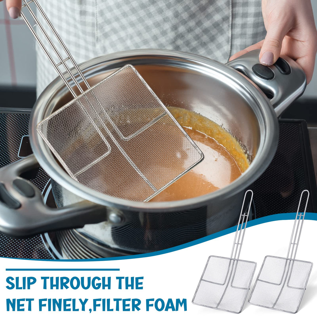 Mumufy dual-pack skimmer set for kitchen versatility