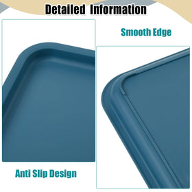 Mumufy rectangular trays with rounded corners for safe handling.