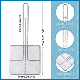 Mumufy stainless steel spider strainer ideal for deep fryer use and quick draining