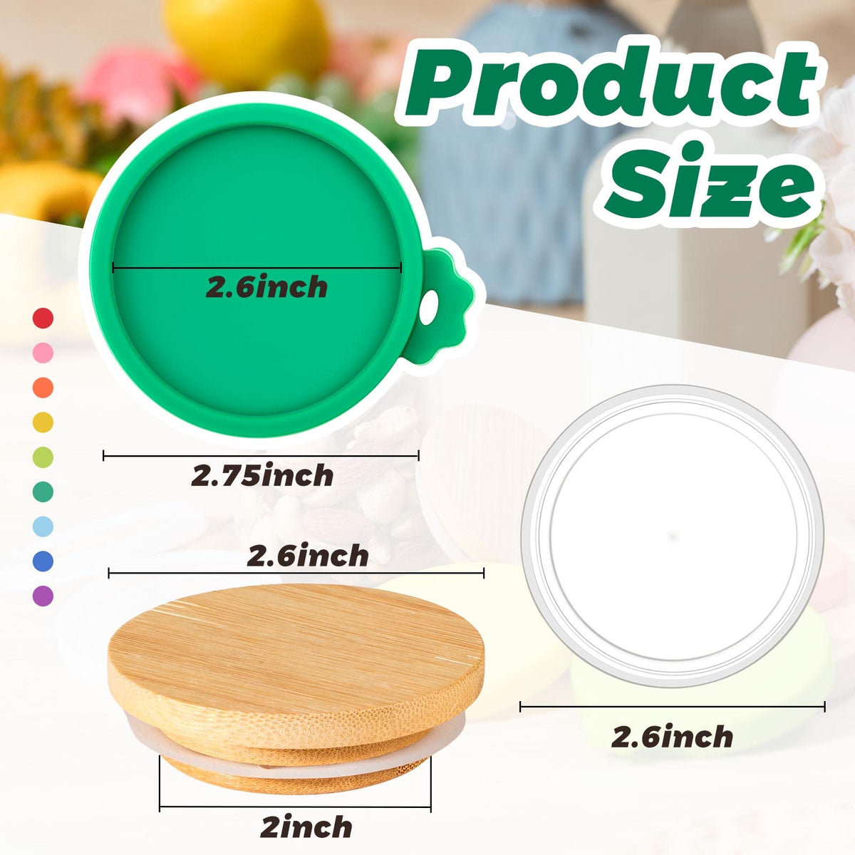 Mumufy silicone sealing lids ensure tight jar closures.