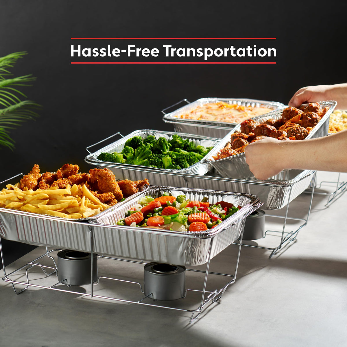 Munfix catering serving pan 9x13 suitable for hot buffets and events.