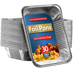 Munfix deep foil pan 9x13 for easy assembly and quick cleanup after meals.