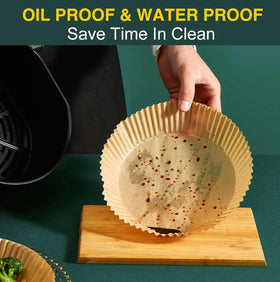 MUOOMU liner edge guard 4.5 cm protects fryer sides from sticking during cooking.