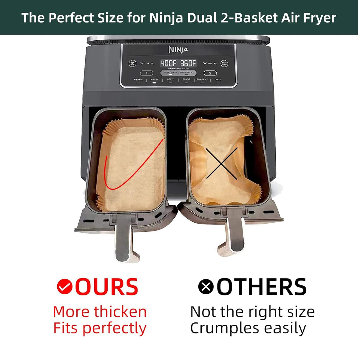 MUOOMU oilproof, waterproof parchment for baking and microwaving.
