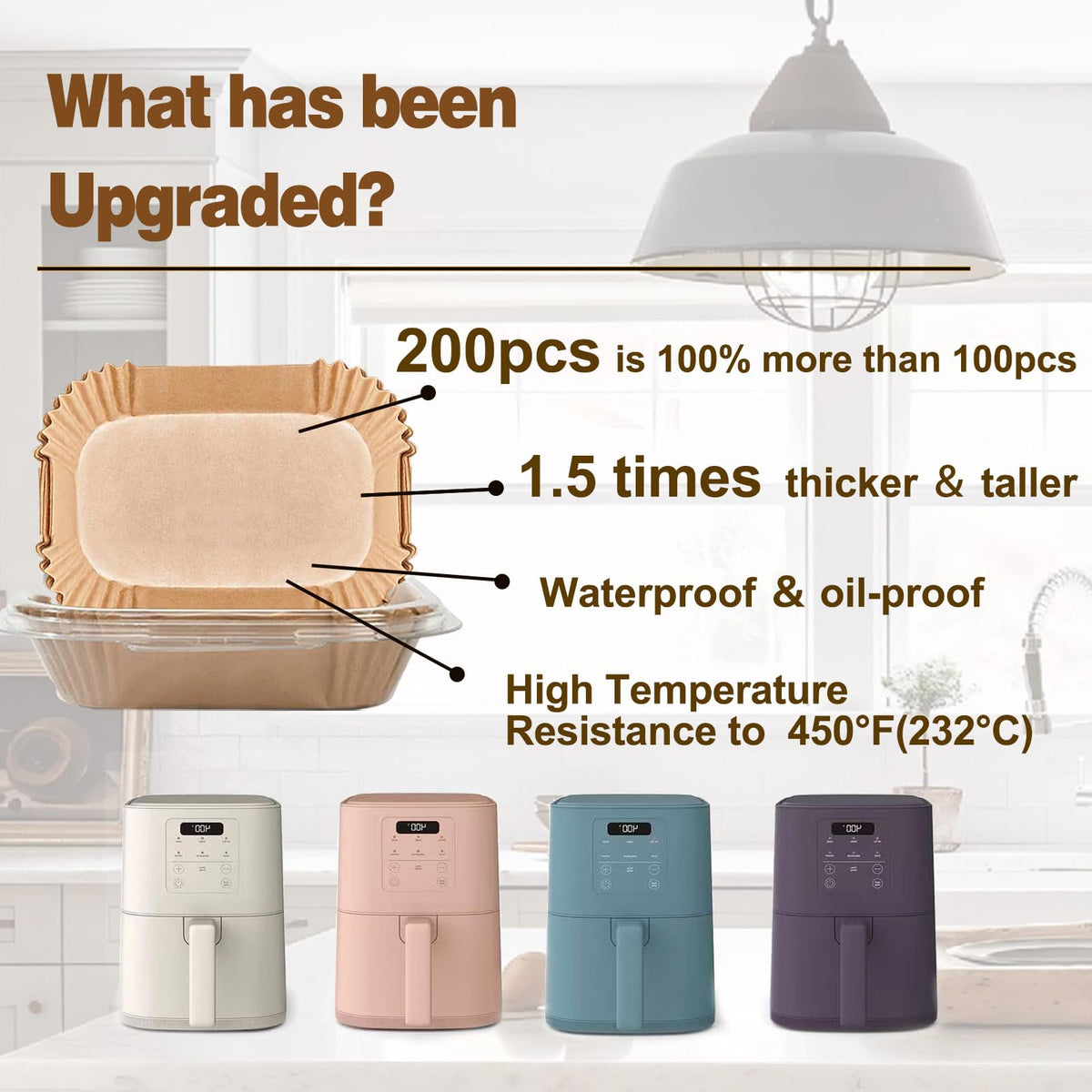 MUPORU airfryer liners Ninja dual-basket usage demonstrates easy cleanup.