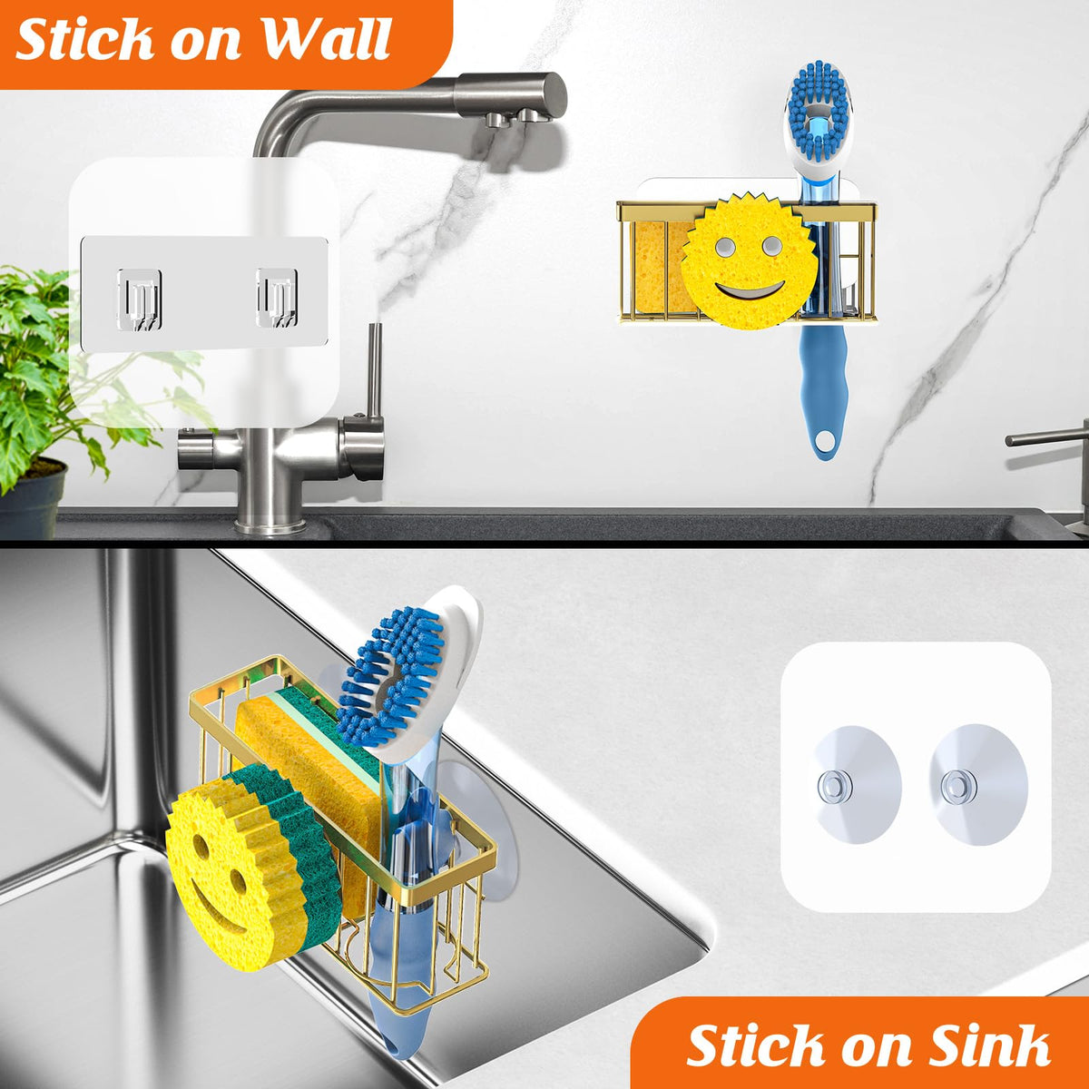 Murlong installation options include suction cup and adhesive strip.