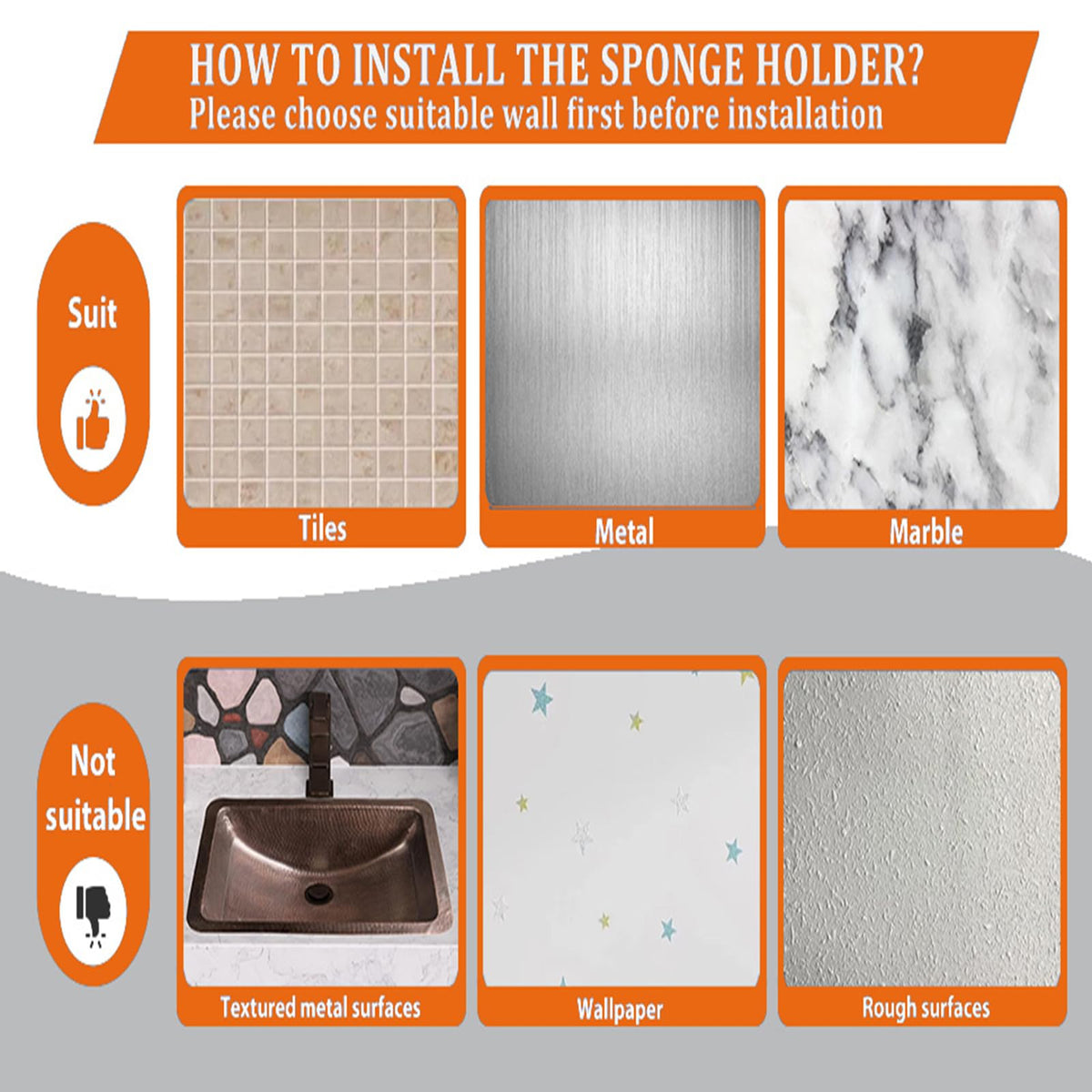 Murlong left storage box for soap, scrubber, sponge, or sink stopper.
