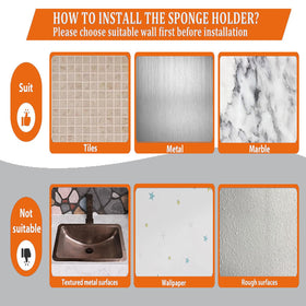 Murlong left storage box for soap, scrubber, sponge, or sink stopper.