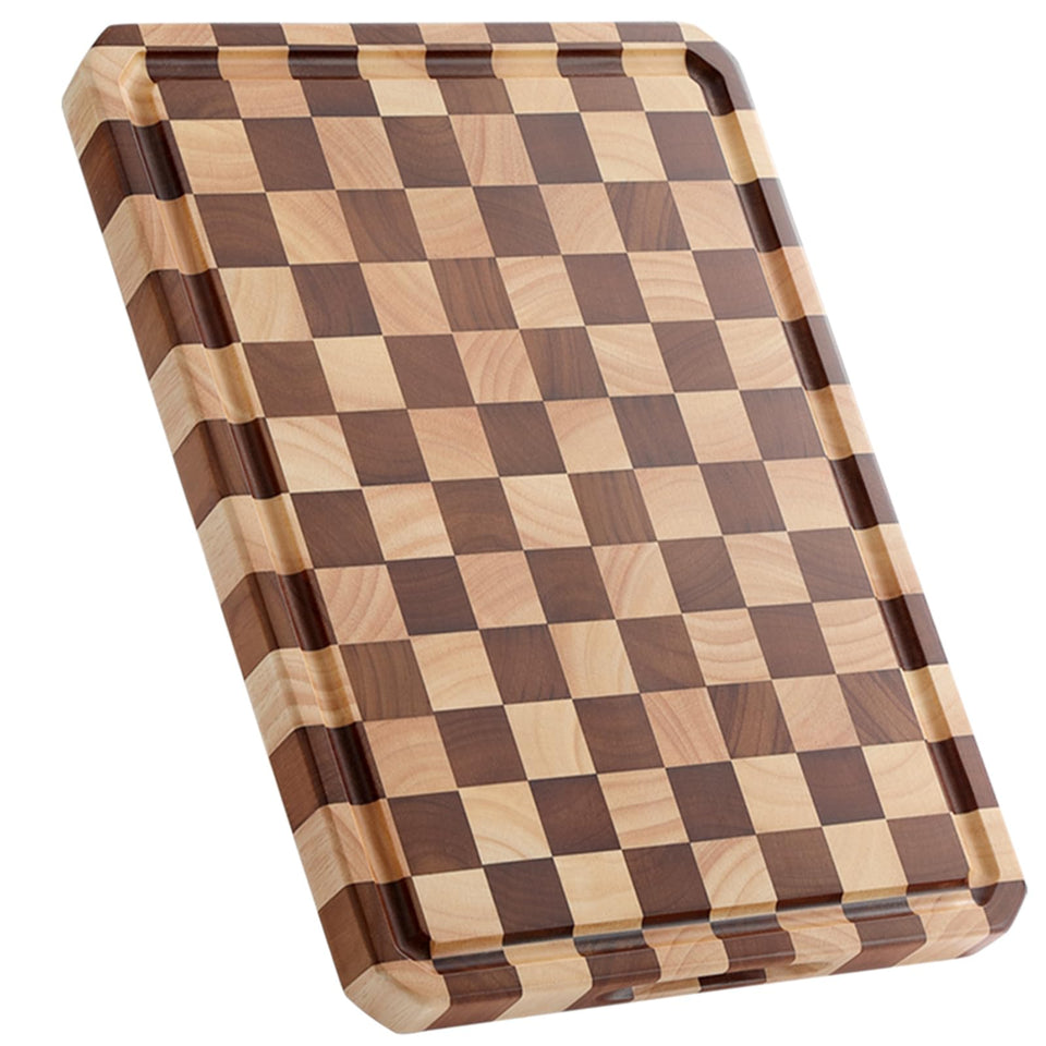 Musifan Acacia cutting board with large surface for counter prep.