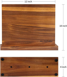 Musifan block rests on non-slip feet for stability on counters.