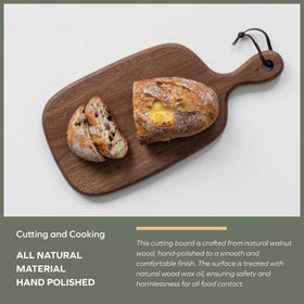 Muso Wood reversible board showing one side for chopping and other for charcuterie.