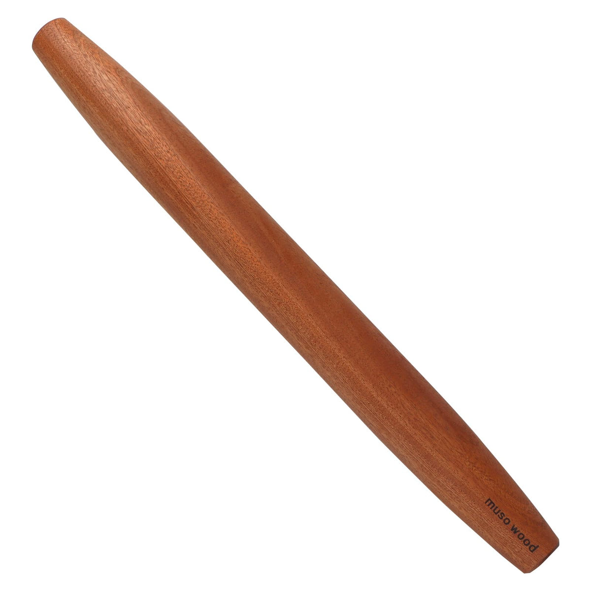 Muso Wood Sapele rolling pin 17.5 inches for even dough rollout.