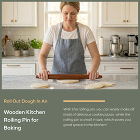 Muso Wood Sapele hand-sanded finish rolling pin feels silky smooth.