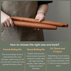 Muso Wood Sapele kitchen-display rolling pin blends beauty and function.