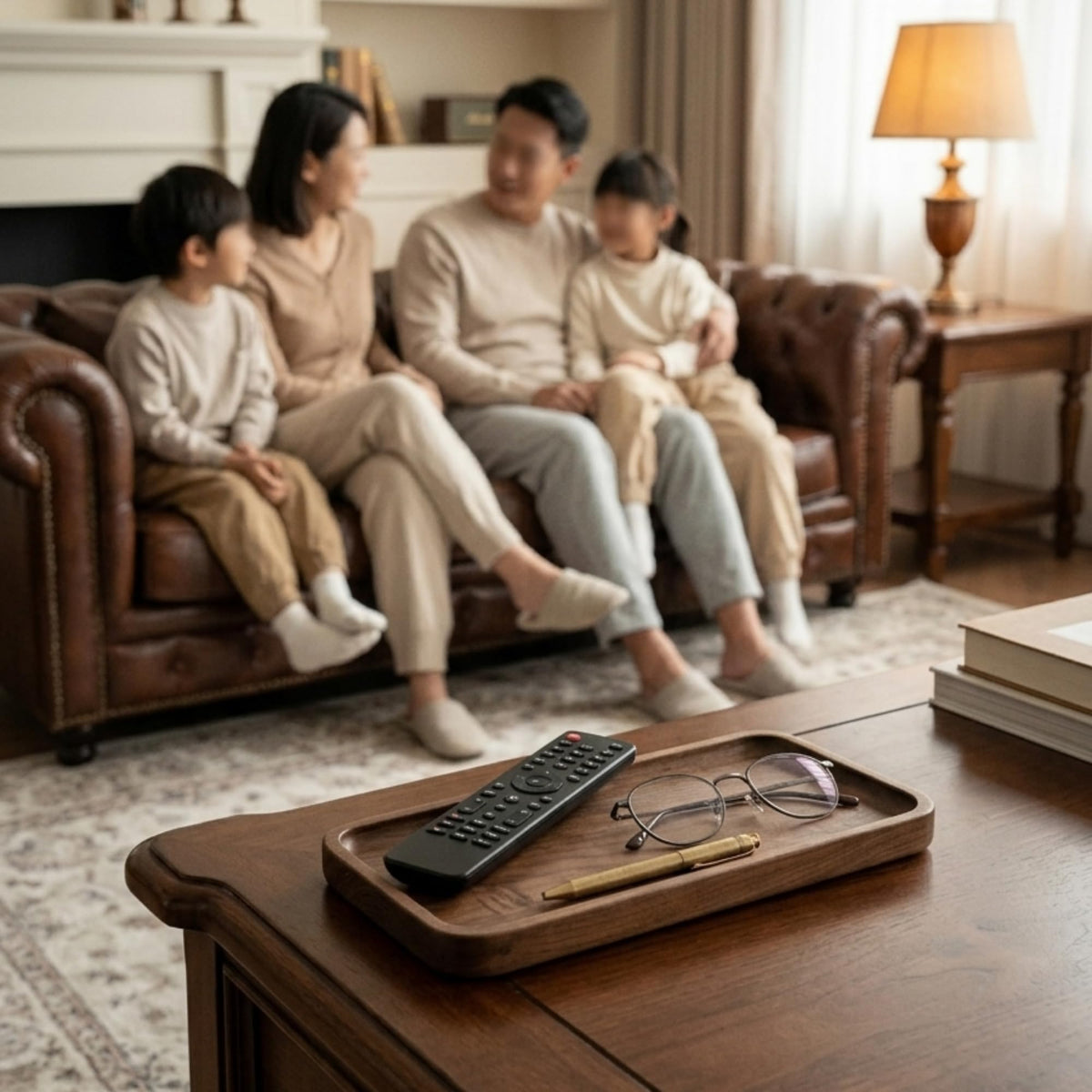 Muso Wood tray anti-slip pads protect surfaces during use