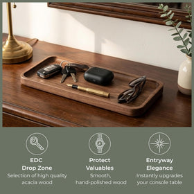 Muso Wood walnut tray shown in kitchen scene for daily use